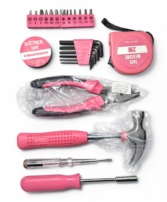 IRONVOLT 24pc Pink Small Tool Kit Girls