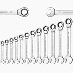 12 pieces Ratchet Spanner Wrench Set