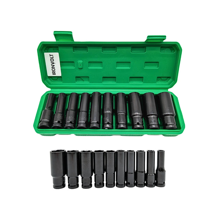 10-Piece ½" Drive Deep Impact Socket Set