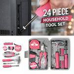 IRONVOLT 24pc Pink Small Tool Kit Girls