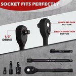 Drive 66PCS Deep Impact Socket Set